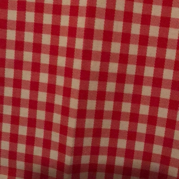 Ann Taylor orange/white check gingham pants - Picture 2 of 4